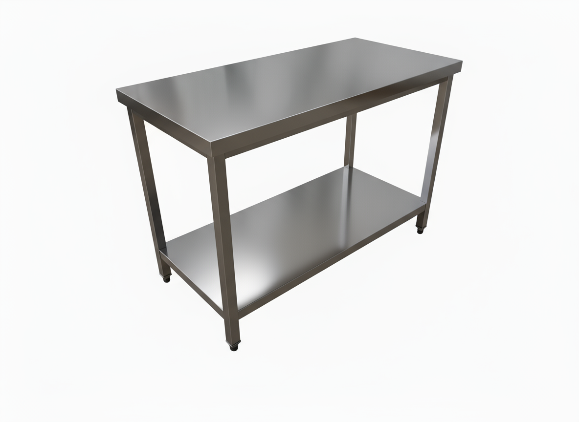 Premium RVS werktafel met bodemschap