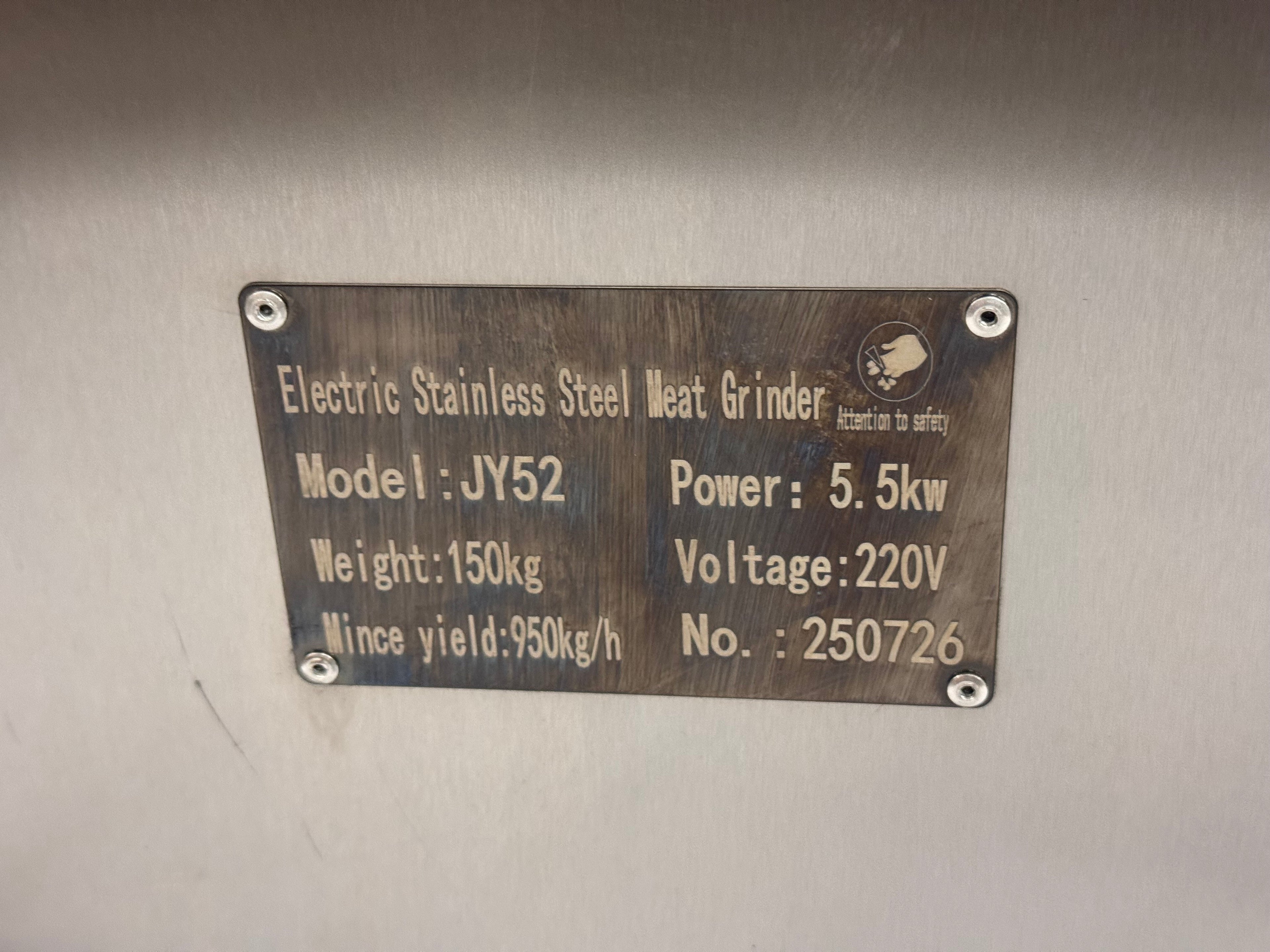 Professionele RVS gehaktmolen 950kg/h