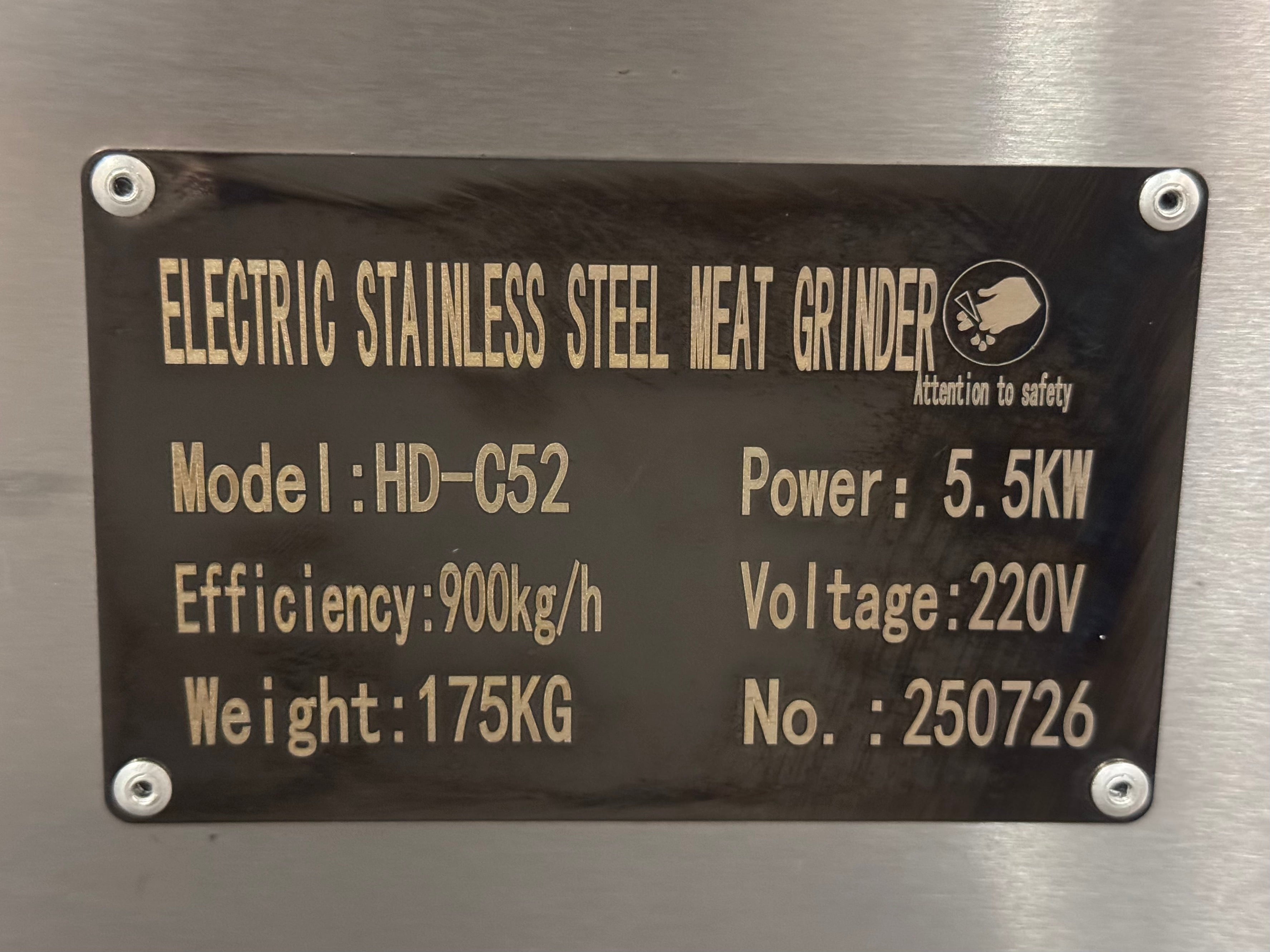 Professionele RVS gehaktmolen 900kg/h