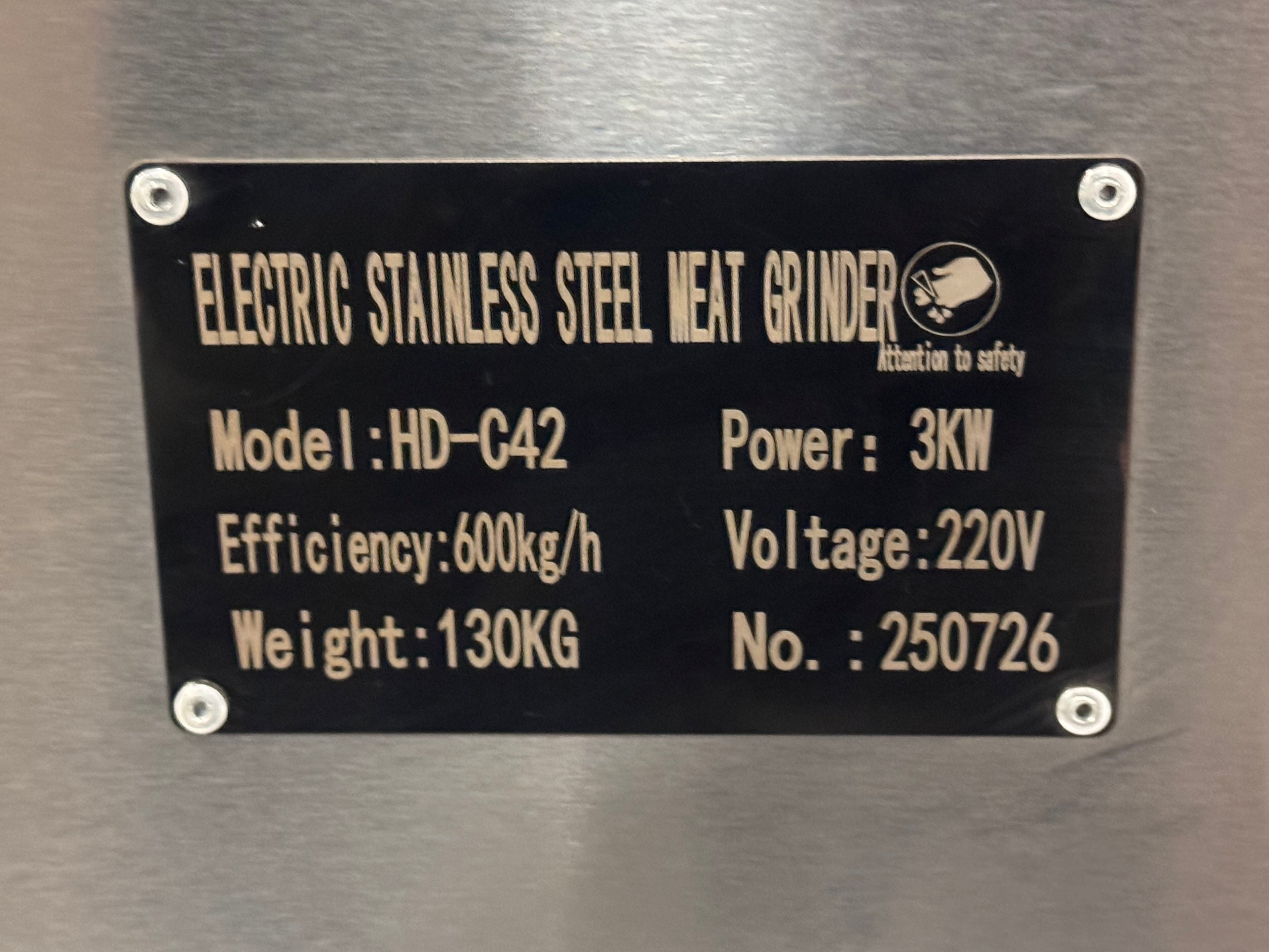 Professionele RVS gehaktmolen 600kg/h