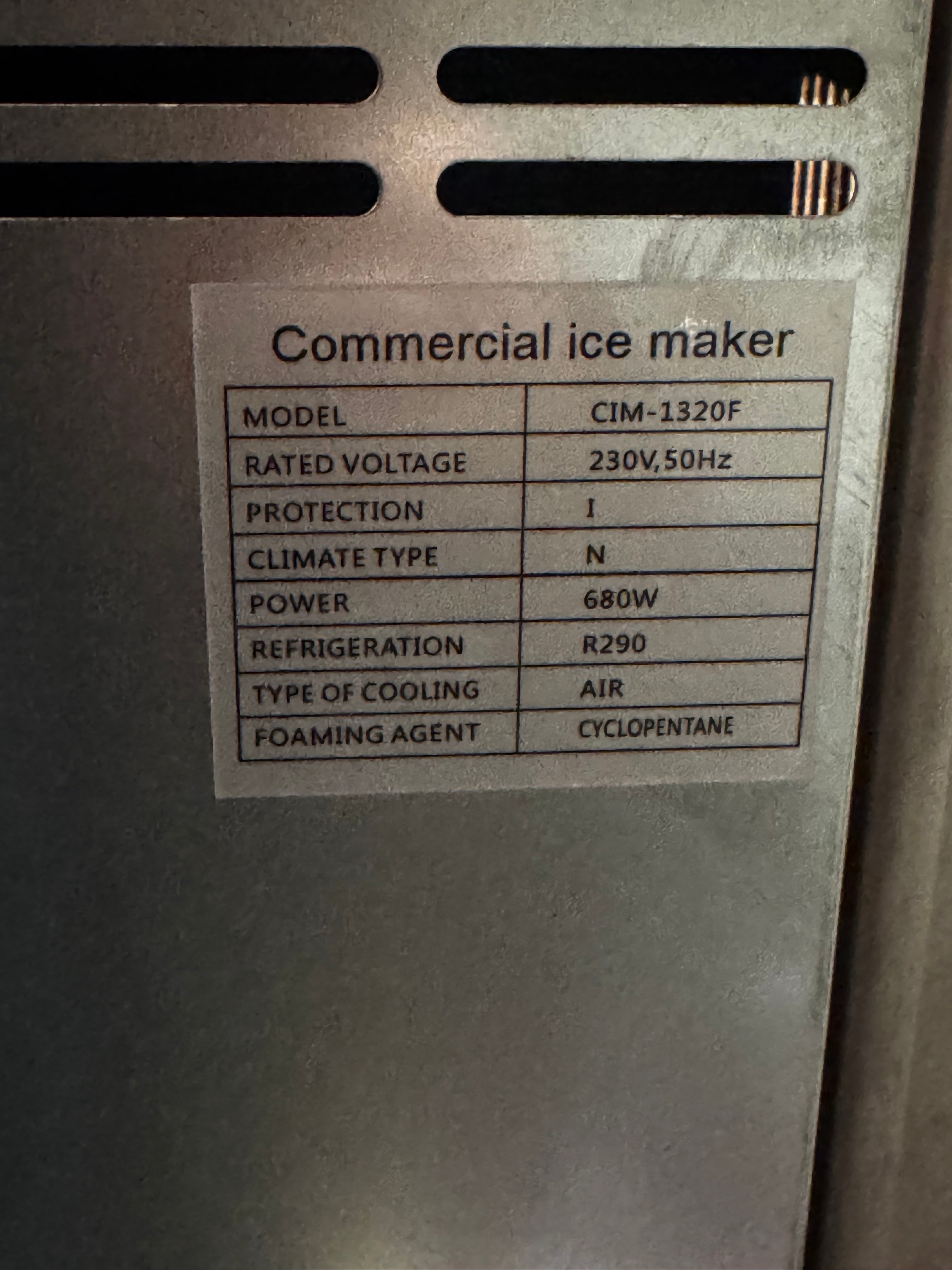 Nieuw ijsblokjesmachine - 130kg/dag